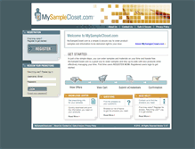 Tablet Screenshot of mysamplecloset.com